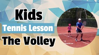 Practicing the Volley  Kids Tennis Lesson [upl. by Desireah]