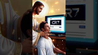 Jesus surprised to UR Cristiano Ronaldo YouTube channel fast growing subscribers jeuschrist ai [upl. by Doro301]