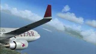 FSX Qatar Airways Doha to Osaka [upl. by Anitnatsnoc]