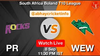 🔴 Boland T10 Live  Paarl Rocks VS Wellington Wolves Live  PR vs WELL 11th Match Boland T10 2024 [upl. by Claribel745]