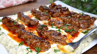 طبخ أسهل وأسرع وصفة كفتة كباب بطريقة تركية مبتكرة للغاية 😋 Very Creative Turkish Kofta kebab recipe [upl. by Darya818]