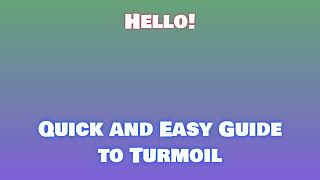 Downloading Turmoil Game Recommended Platforms [upl. by Maxma125]