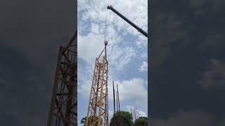 Hard work 💪💪💪 crane for Building shory videosviralvideo [upl. by Odey]