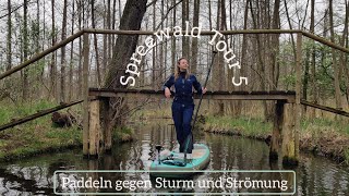 SUP  SpreewaldTour 5  Paddeln gegen Sturm und Strömung  regeneriat [upl. by Armillia]