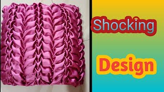 Smocking Cushion Cover  Diy Leaves Pattern Smocked [upl. by Zed]