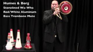 Humes amp Berg Stonelined WaWha RedWhite Aluminum Bass Trombone Mute 189 [upl. by Yessydo]