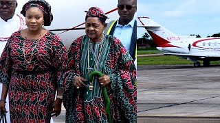 ALAAFIN OYO FLEW TO BENIN WITH HIS PRIVATE JET TO CELEBRATE GABRIEL IGBINEDION 85TH BIRTHDAY [upl. by Attennaj]