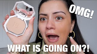 IM SHOOK TESTING THE NEW FENTY BEAUTY POWDER FOUNDATION  10HR WEAR TEST  KAUSHAL BEAUTY [upl. by Akihdar880]