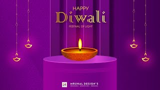 Diwali Festival Banner Design  Festival Poster Design  Happy Diwali  Corel Draw Tutorial [upl. by Griff]