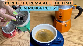 HOW TO MAKE PERFECT SHOTS COFFEE WITH ESPRESSO CREMA USING MOKA POTS [upl. by Ueihtam430]