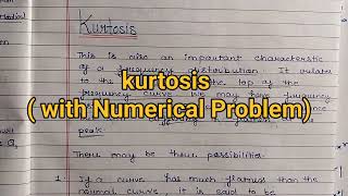 Kurtosis Of Distribution  Complete concept and Proof [upl. by Fabiano]