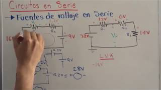 Circuitos en serie III Fuentes de voltaje en serie [upl. by Eecram]