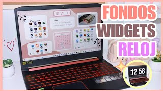 ✨ Cómo PERSONALIZAR TU PC AESTHETIC 2024 💻 Organiza tu laptop con widgets 💕 [upl. by Lessur441]