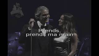 Andrea BOCELLI  Katharine McPHEE « Cant Help Falling in Love »  Chanté AMÉRICAIN  Trad FR [upl. by Reibaj]