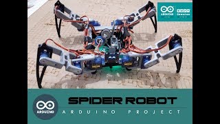 Arduino Spider robot Quadruped [upl. by Relyt447]