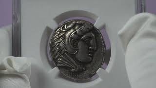 Kingdom of Macedon AR Tetradrachm  Alexander III 336323 BC  NGC Ch XF [upl. by Ellednek]