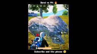 beral vs M4 🔥mujrim pubgmobile lowenddevice bgmi mobilegame [upl. by Yraeg]