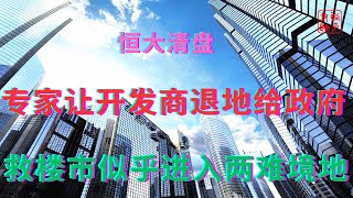 专家让开发商退地给政府救楼市似乎进入两难境地 [upl. by Linker266]