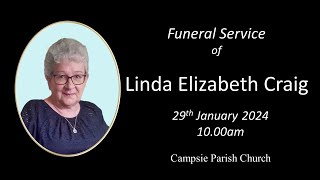 Funeral of Linda Elizabeth Craig  Campsie Parish Church  Monday 29th January 2024 [upl. by Romaine399]