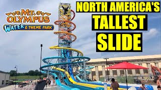 The Rise Of Icarus North Americas Tallest Water Slide Mt Olympus Wisconsin Dells 2024 Update [upl. by Rockwood]