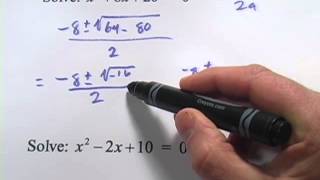 The Quadratic Formula  Solving for Complex Roots [upl. by Methuselah]