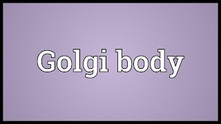 Golgi body Meaning [upl. by Werby]