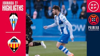 Resumen PrimeraFederación  CD Alcoyano 20 CD Castellón  Jornada 27 Grupo 2 [upl. by Leiba]