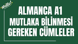 ALMANCA A1 MUTLAKA BİLİNMESİ GEREKEN CÜMLELER almancaöğreniyorum almancacümleler [upl. by Norted17]