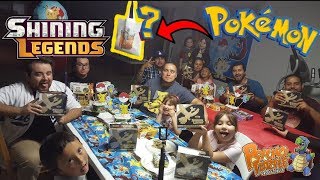 Opening over 100 Shining Legends Pokemon Booster Packs Launch Party amp Elite Trainer Box Battle [upl. by Maritsa]