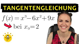 Gleichung einer TANGENTE bestimmen – Tangentengleichung aufstellen in einem Punkt [upl. by Aeel]