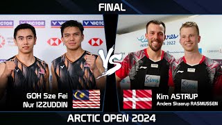 FINAL  GOH Sze Fei Nur IZZUDDIN vs Kim ASTRUP Anders Skaarup RASMUSSEN Arctic Open 2024 Badminton [upl. by Aciamaj]