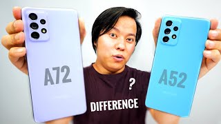 Samsung Galaxy A52 vs A72 Unboxing  Whats the Difference 🤔 [upl. by Aiuhsoj]