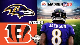 RAVENS vs BENGALS  NFL Week 5  MADDEN 25 PREDICTIONS [upl. by Redliw474]