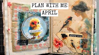 Plan with Me APRILJunk Journal PlannerNew Digital Kit 🐥 [upl. by Cheryl779]