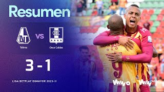 Tolima vs Once Caldas resumen y goles  Liga BetPlay Dimayor 2023II  Fecha 2 [upl. by Akirdnwahs]