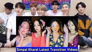 BTS REACTION Simpal Kharel Latest Transition Tiktok Videos [upl. by Korns]