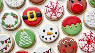 10 EASY CIRCLE CHRISTMAS COOKIES  Santa Snowman Rudolf Tree Snowflake Wreath Elf Gingerbread [upl. by Sulihpoeht31]