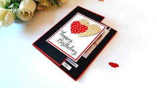 Beautiful Handmade Birthday card  DIY Greeting card for Birthday  Tutorial [upl. by Asirac595]