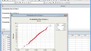 Normality Test using Minitab [upl. by Waynant186]