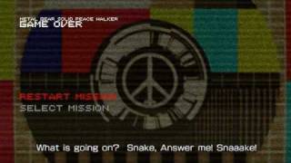 Metal Gear Solid Peace Walker Game Over Screen [upl. by Sirtimid283]