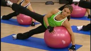 Exercise 477  Outer Thigh Lift on Stability Ball [upl. by Mozes]