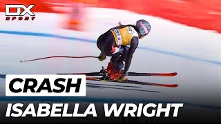 Alpine Ski Isabella Wright crash at Cortina dAmpezzo  Downhill  2024 🇮🇹 [upl. by Xylia]