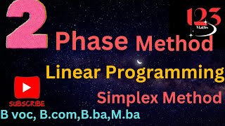 Two phase Method simplexmethod linearprogramming [upl. by Honor]