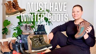 7 MUST HAVE WINTER BOOTS  Winter Shoe Collection  Sorel boots [upl. by Brittany]