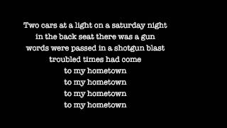 Bruce Springsteen  My hometown Lyrics [upl. by Eelyk]