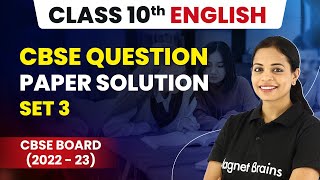 Class 10 English Answer Key  CBSE Question Paper Solution Set 3 202223 [upl. by Mosby]