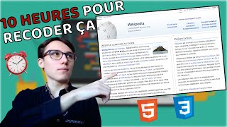 🥵 Challenge DEV  10 HEURES pour recréer la page d’accueil de Wikipédia  Responsive HTMLCSS [upl. by Buderus909]