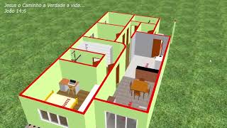 PETITE MAISON MODERNE PLAN DE MAISON DE 3 CHAMBRES [upl. by Graham]