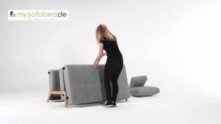 CUBED 140 von INNOVATION Schlafsofa mit Holzfüßen  mysofabedde [upl. by Ainavi]