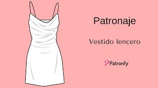 Como hacer un vestido lencero con escote drapeado  Vestido de fiesta  Aprende el patronaje [upl. by Eidas583]